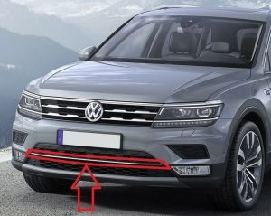 NEW GENUINE VW TIGUAN 2016-2018 FRONT BUMPER LOWER CENTER CHROME MOLDING 5NA8531012ZZ