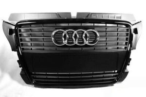 NEW GENUINE AUDI A3 09-13 GLOSS BLACK FRONT CENTER BUMPER GRILL 8P0853651MT94