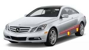 NEW GENUINE MERCEDES E CLASS W207 DOOR AND REAR WING CHROME MOLDING SET LEFT N/S