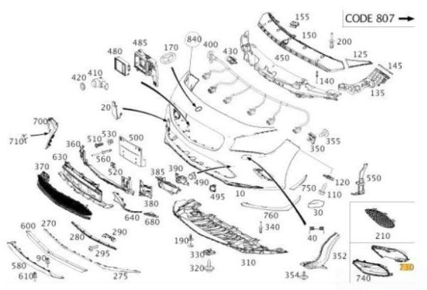 NEW GENUINE MERCEDES CLA 45 AMG FRONT BUMPER LOWER AIR DUCT SEGMENT LEFT RIGHT - Image 2