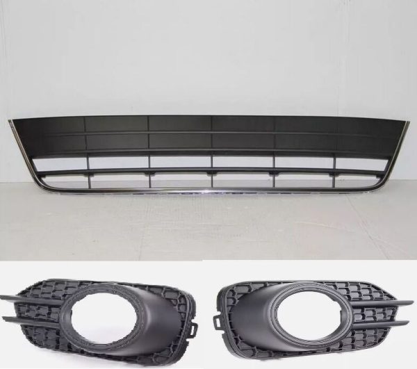 NEW GENUINE VW TIGUAN 12-16 FRONT CENTER LOWER GRILL SET