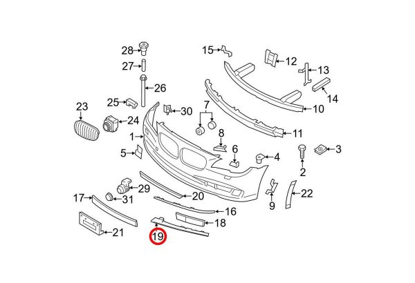 NEW GENUINE BMW 7 SERIES F01 F02 LCI FRONT BUMPER FOG LIGHT GRILL TRIMS PAIR SET 51137295355 + 51137295356 - Image 6