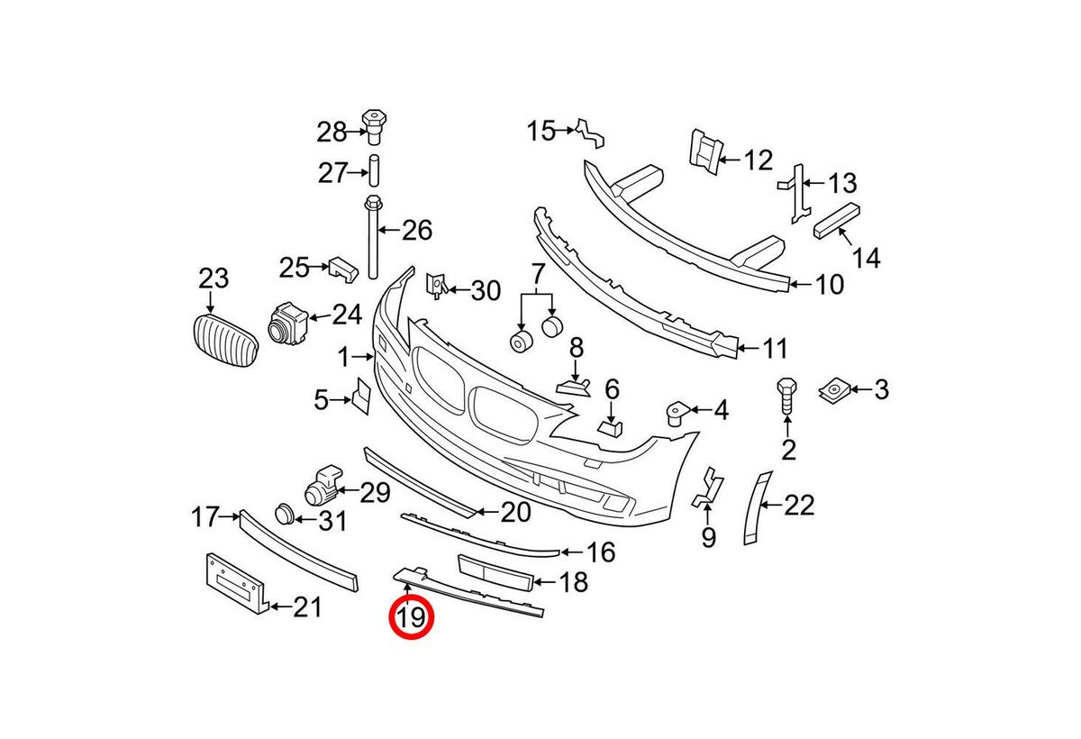 NEW GENUINE BMW 7 SERIES F01 F02 LCI FRONT BUMPER FOG LIGHT GRILL TRIMS PAIR SET 51137295355 + 51137295356 - Image 6
