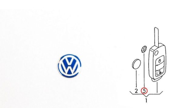 NEW GENUINE VW GOLF BORA JETTA PASSAT KEY FOB BADGE EMBLEM 14MM REPLACEMENT 3B083789109Z - Image 6