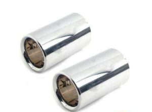 BMW NEW GENUINE EXHAUST 1 2 3 4 SERIES TAIL PIPE TRIM CHROME 2 PCS SET 18307610634