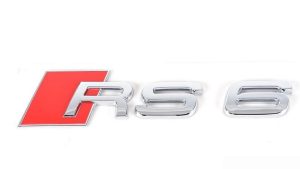 NEW GENUINE AUDI A6 S6 RS6 CHROME RS6 BACK TRUNK BADGE EMBLEM 4B0853740 2ZZ