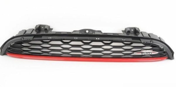 MINI NEW GENUINE F55 F56 F57 JCW FRONT UPPER GRILL + TRIM SURROUND GLOSS BLACK - Image 4