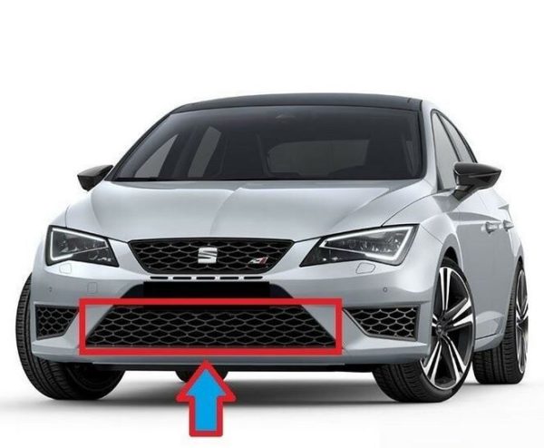 NEW GENUINE SEAT LEON CUPRA 13-17 FRONT BUMPER LOWER CENTER GRILLE 5F0853667B9B9 - Image 2