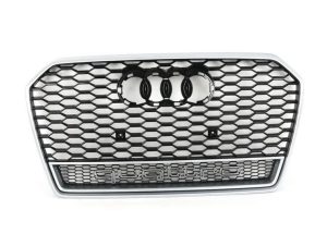 NEW GENUINE RS6 C7 FRONT RADIATOR GRILL QUATTRO ALUMINIUM MATT 4G0853651BD 1L1