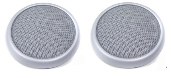 NEW GENUINE MINI R50 R52 R53 SINCE 2004/07 LOWER SPEAKER GRILL SILVER PAIR SET 51417036317