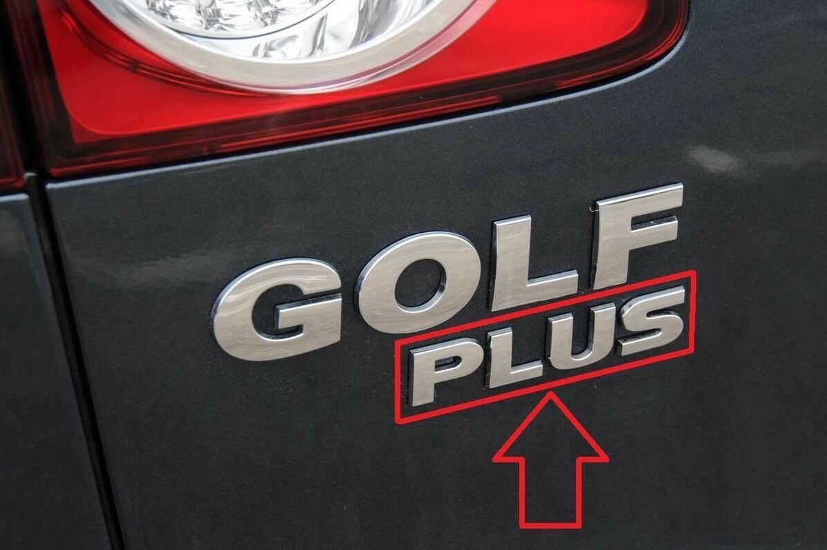 NEW GENUINE VW GOLF PLUS 05-14 REAR TRUNK PLUS LETTERING CHROME BADGE EMBLEM 5M0853675J739 - Image 3