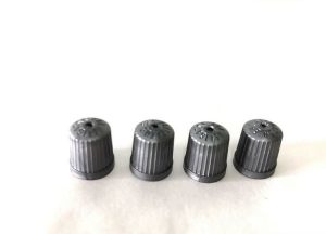 NEW GENUINE MERCEDES BENZ SET OF 4 PLASTIC GREY VALVE CAPS A0004010609