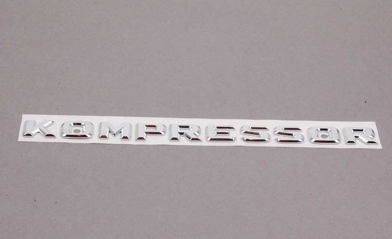 NEW GENUINE MERCEDES BENZ E CLASS REAR TRUNK KOMPRESSOR LETTERING CHROME BADGE A2038173015 - Image 4