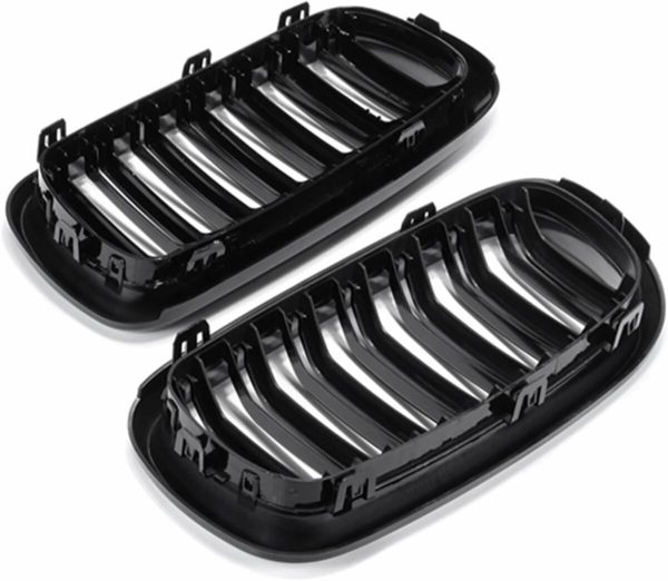 BMW NEW GENUINE X6 X5 F15 F16 FRONT M PERFORMANCE KIDNEY GRILLES BLACK SET - Image 4