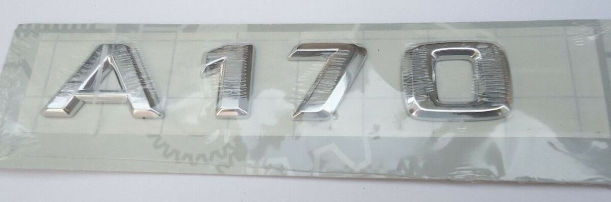 NEW GENUINE MERCEDES BENZ A CLASS REAR TRUNK A 170 LETTERING CHROME BADGE LID A1688170015