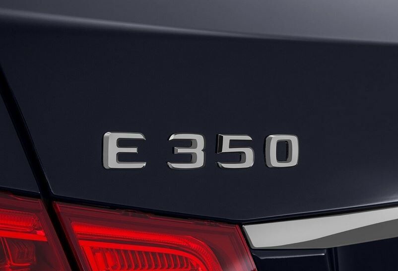 NEW GENUINE MERCEDES BENZ E CLASS REAR TRUNK E 350 LETTERING CHROME BADGE A2128176715
