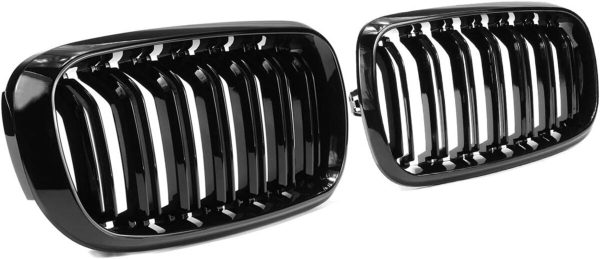 BMW NEW GENUINE X6 X5 F15 F16 FRONT M PERFORMANCE KIDNEY GRILLES BLACK SET - Image 2