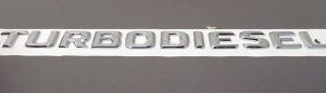 NEW GENUINE MERCEDES BENZ REAR TRUNK TURBODIESEL LETTERING CHROME BADGE LID A2028172115