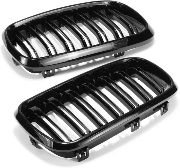 BMW NEW GENUINE X6 X5 F15 F16 FRONT M PERFORMANCE KIDNEY GRILLES BLACK SET - Image 3