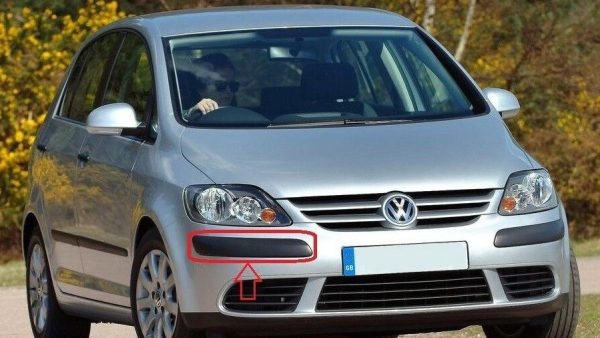 NEW GENUINE VW GOLF PLUS 2005-2009 FRONT BUMPER SATIN BLACK MOULDING RIGHT O/S 5M08076569B9 - Image 3