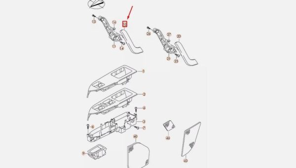 NEW GENUINE VW TOURAN 1T Front Right Door Grab Handle Cover LHD 1T0867172C75R - Image 3