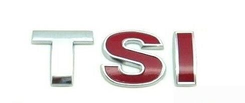 NEW GENUINE VW GOLF TIGUAN TOURAN 2003-2011 REAR RED TSI LETTERING BADGE EMBLEM 5M0853675DGQF