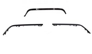NEW GENUINE MERCEDES MB C W205 C63 AMG REAR BUMPER TRIM STRIP GLOSS BLACK KIT