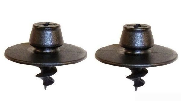 NEW GENUINE VW AUDI SEAT SKODA BLACK ROUND SCREW FLOOR MAT CARPET CLIPS 2PCS 3D0864812AB41