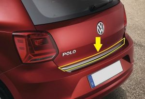 NEW GENUINE VOLKSWAGEN POLO 10-16 REAR TRUNK CHROME PROTECTIVE TRIM STRIP BAR 6R0071360