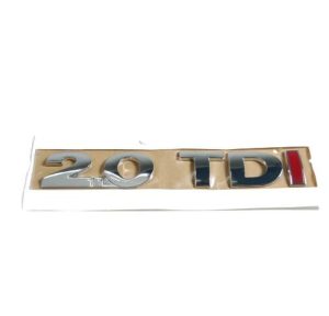 NEW GENUINE VW TIGUAN 07-11 REAR TRUNK 2.0TDI RED LETTERING CHROME BADGE EMBLEM 1T0853675HGQF