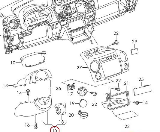 NEW GENUINE VW AMAROK 10-17 STEERING WHEEL COLUMN LOWER PART TRIM 2H0858559E82V - Image 3