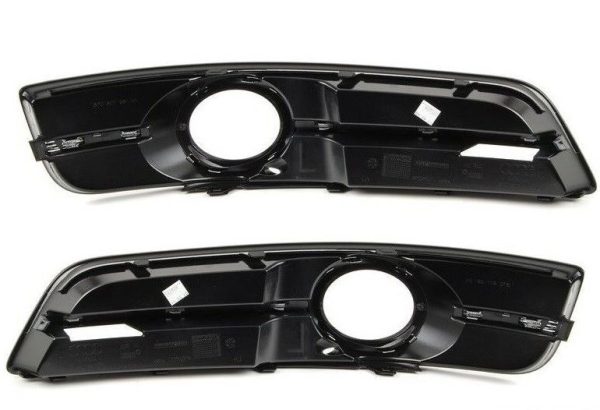 NEW GENUINE AUDI A3 09-13 O/S RIGHT N/S LEFT BUMPER FOG LIGHT CHROME GRILL SET - Image 4