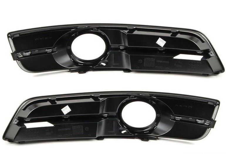 NEW GENUINE AUDI A3 09-13 O/S RIGHT N/S LEFT BUMPER FOG LIGHT CHROME GRILL SET - Image 4