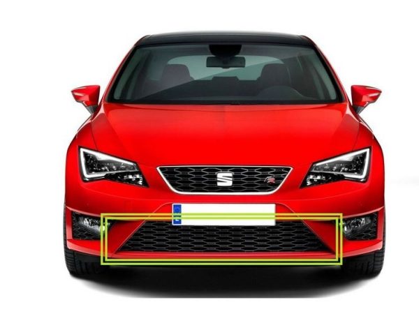 NEW GENUINE SEAT LEON FR 13-17 FRONT CENTER LOWER GRILL BLACK 5F0853667A 9B9 - Image 2