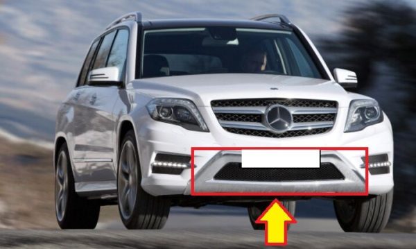 NEW GENUINE MERCEDES MB GLK X204 FACELIFT AMG FRONT BUMPER LOWER CHROME TRIM A2048852722 - Image 3
