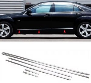 NEW GENUINE MERCEDESBENZ MB S CLASS W221 SIDE CHROME SET FOR DOORS AND FENDER
