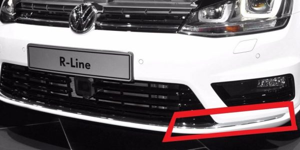 NEW GENUINE VW GOLF R-LINE MK7 13-17 LOWER LEFT N/S GRILL TRIM CHROME 5G08537632ZZ - Image 2