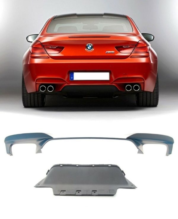 BMW NEW GENUINE 6 SERIES F06 F12 F13 M6 REAR BUMPER DIFFUSER WITH GUIDE SET