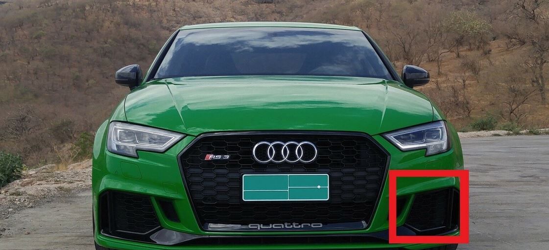 NEW GENUINE AUDI RS3 17-18 FRONT BUMPER LOWER LEFT N/S AIR VENT GRILL BLACK 8V5807681AGT94 - Image 2
