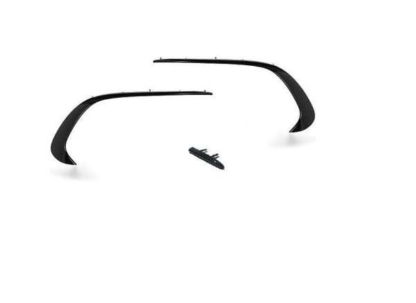 NEW GENUINE MERCEDES BENZ MB A W176 2015- AMG FRONT BUMPER GLOSS BLACK FLICK SET - Image 3