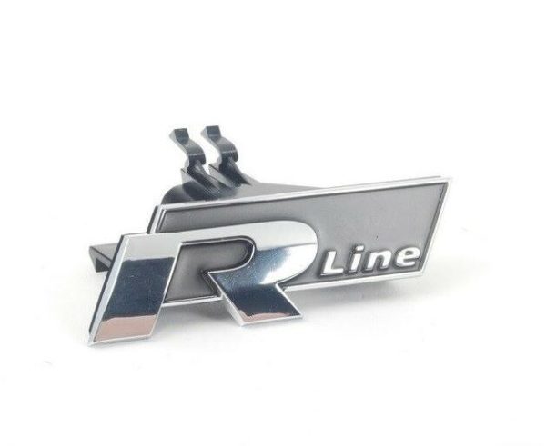 NEW GENUINE VW TIGUAN 12-16 CHROME FRONT GRILL R-LINE BADGE EMBLEM 5N0853679 FXC