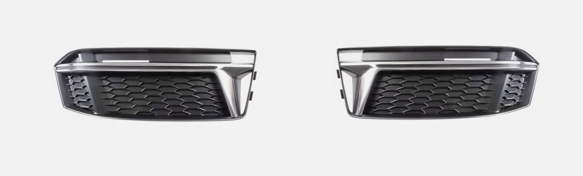 NEW GENUINE AUDI B9 S4 16-18 FRONT BUMPER LOWER LEFT RIGHT AIR GUIDE GRILL SET