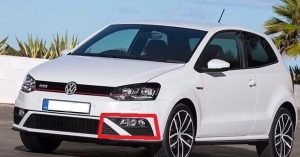 NEW GENUINE VW POLO GTI 15-17 FRONT BUMPER LOWER LEFT N/S GRILL TRIM BLACK 6C0853665G9B9