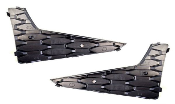 NEW GENUINE SEAT LEON FR 13-17 FRONT RIGHT LEFT FOG LIGHT GRILL SET 2PCS BLACK - Image 3