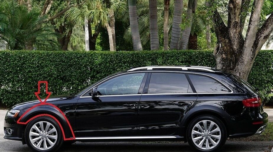 NEW GENUINE AUDI A4 ALLROAD 2010-2016 FRONT BLACK TRIM FOR WHEEL ARCH LEFT N/S 8K9853717BV7W - Image 3