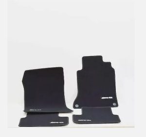 NEW GENUINE MERCEDES MB A W176 AMG RED STITCHED BLACK VELOUR CARPET MAT SET RHD A17668068013D16