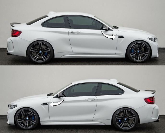 BMW NEW GENUINE 2 SERIES M2 F87 M PERFORMANCE GLOSS BLACK FENDER GRILL PAIR SET - Image 4