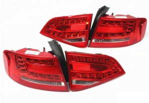 NEW GENUINE AUDI A4 B8 2009-2012 SEDAN SALOON LED TAIL LIGHTS RED EURO