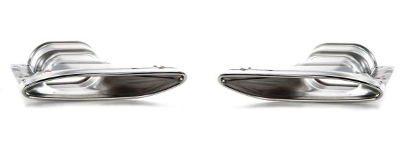 NEW GENUINE MERCEDES S CLASS W222 AMG STYLE EXHAUST TAIL PIPE CHROME TRIM PAIR