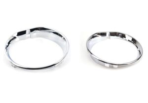 NEW MINI GENUINE COUNTRYMAN F60 FRONT BUMPER FOG LIGHT CHROME TRIM RING SET